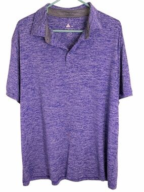 3/$20 Zity Men's Heathered Purple Short Sleeve Polo Shirt Size XL